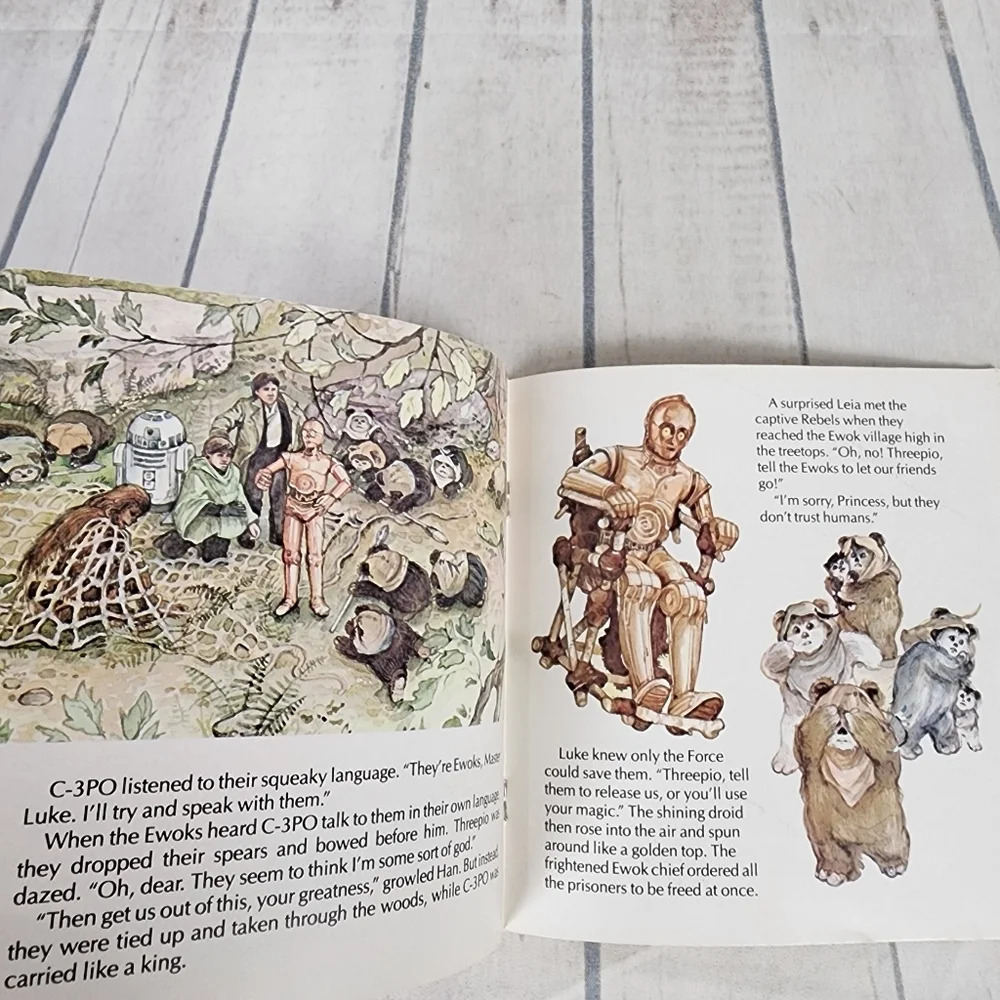 1983 Star Wars  Return of the Jedi The Ewoks Join The Fight Softcover Book - Picture 9 of 13